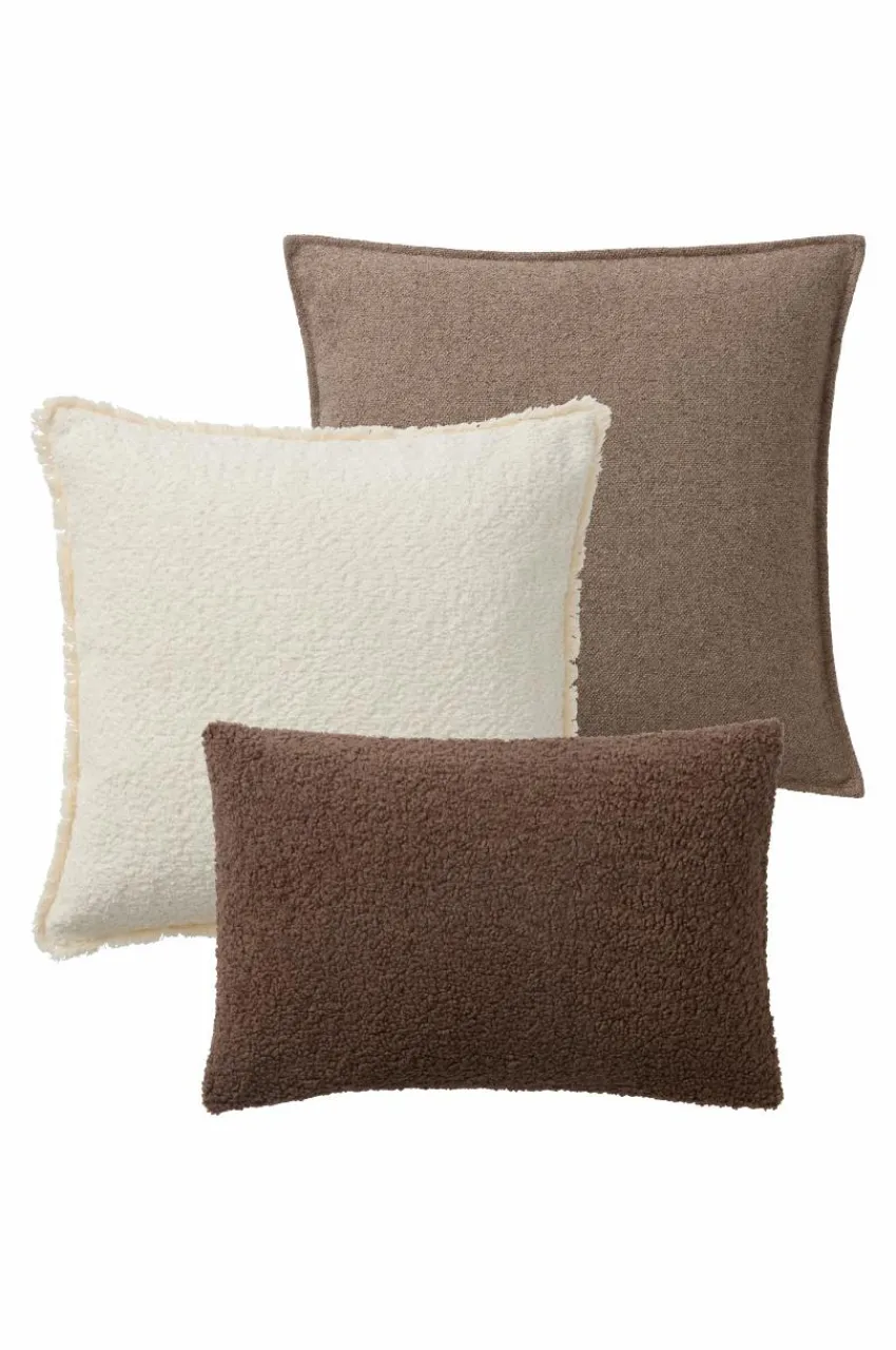 Prydnadskuddar & Fodral|Jotex GINO Kuddfodral 3-pack Brun/beige/naturvit