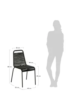 Utestolar & Utepallar|Utemöbler|Jotex GLENVILLE Stol 4-Pack Svart