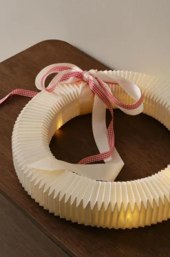 Julbelysning|Jotex GLORIA Krans Med Ljusslinga Naturvit