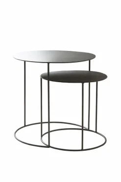 Bord|Jotex GRENOBLE Sidobord 2-pack ø 40 Cm, ø 50 Cm Svart
