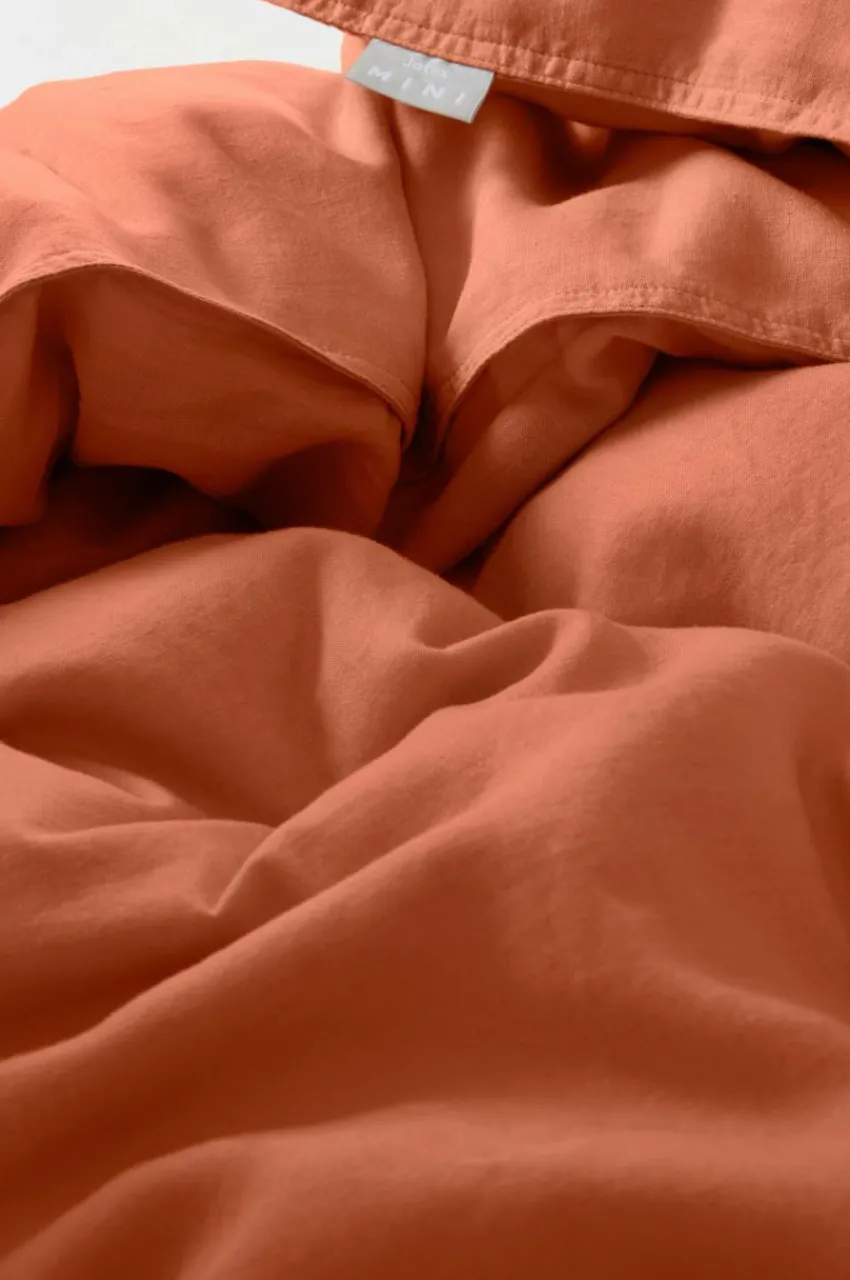 Barnsängkläder|Jotex HANNAH MINI Påslakanset Spjälsäng Bränd orange