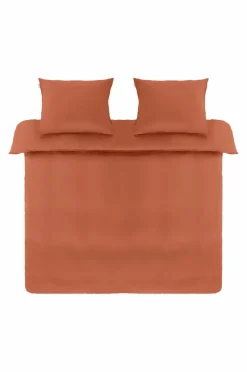 Påslakanset|Jotex HANNAH Påslakanset Dubbelsäng Bränd orange