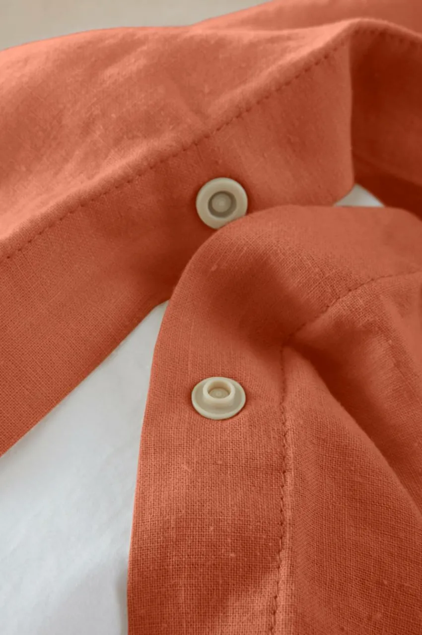 Påslakanset|Jotex HANNAH Påslakanset Dubbelsäng Bränd orange