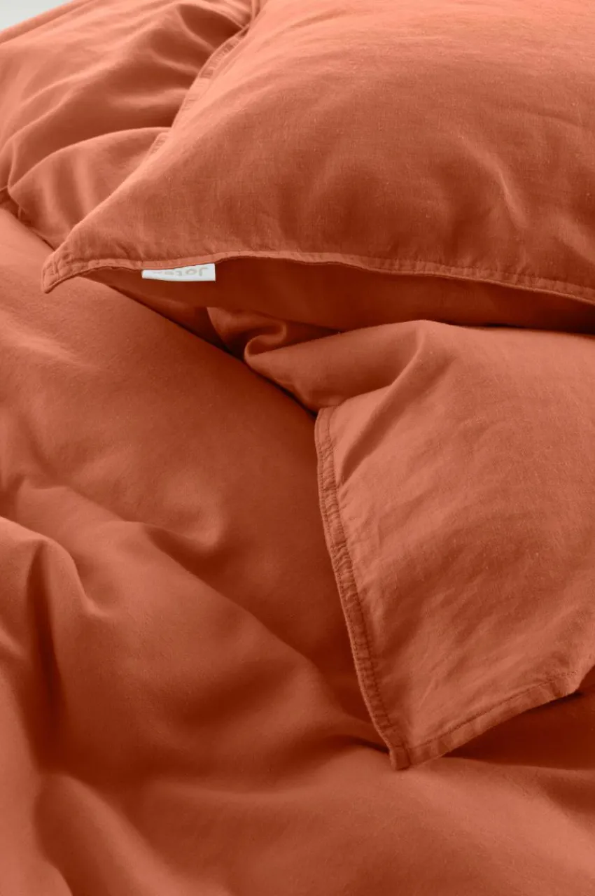 Påslakanset|Jotex HANNAH Påslakanset Enkelsäng Bränd orange
