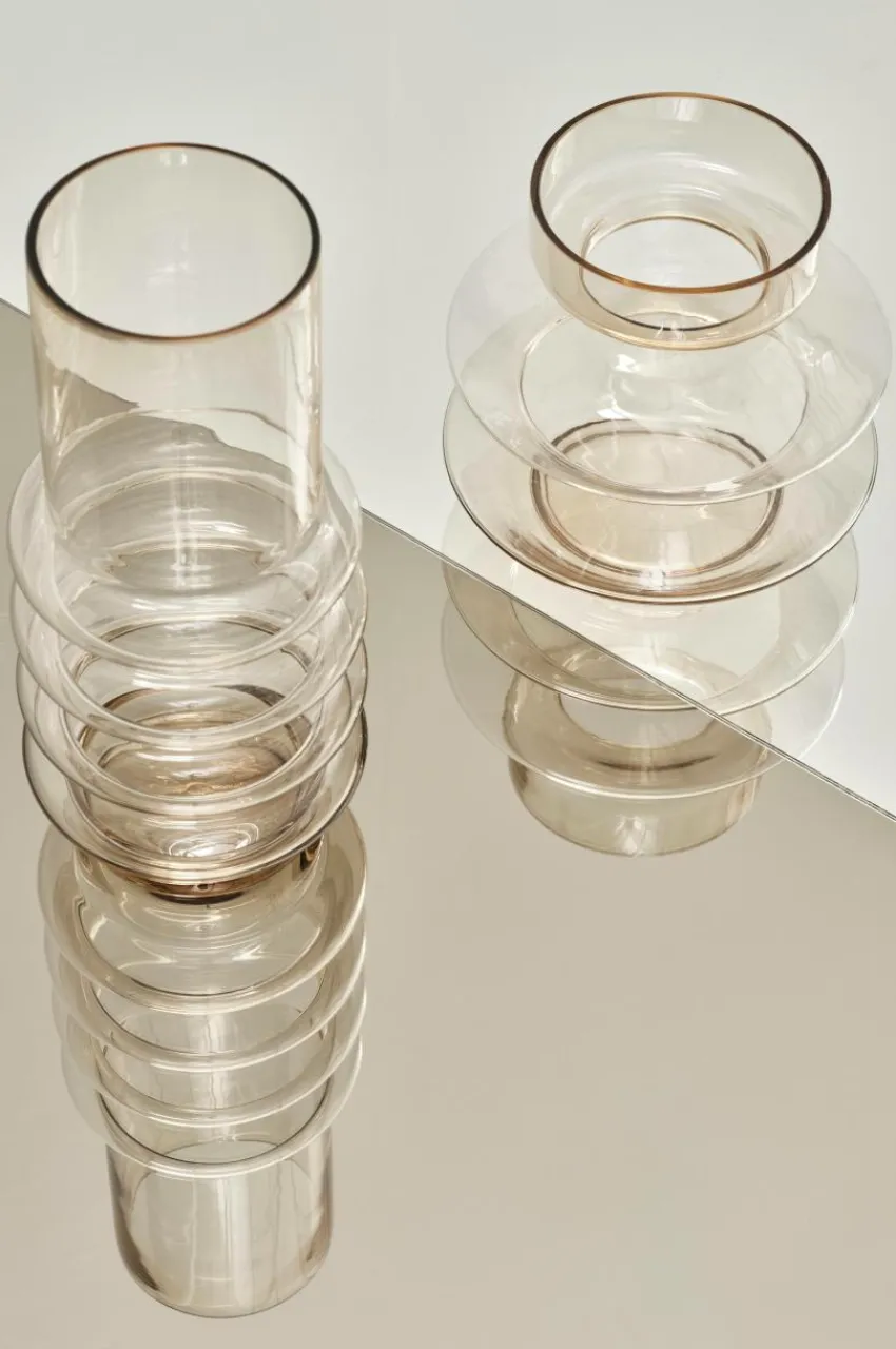 Vaser|Jotex HAZE Glasvas - Höjd 22 Cm Brun