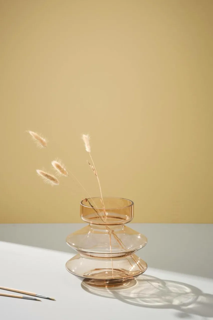 Vaser|Jotex HAZE Glasvas - Höjd 22 Cm Brun
