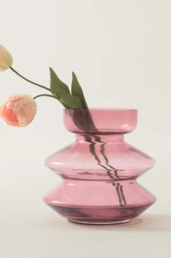 Vaser|Jotex HAZE Glasvas - Höjd 22 Cm Vinröd