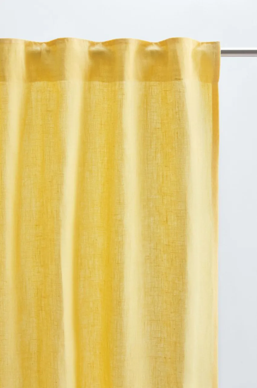 Linnegardiner|Multifunktionsgardiner|Jotex HEDDIE Linnegardin 2-pack Gul