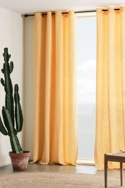 Öljettgardiner|Jotex HENLEY öljettlängd 2-pack Gul