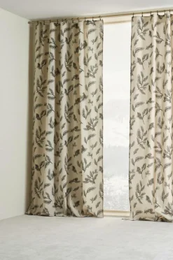 Julgardiner|Multifunktionsgardiner|Jotex HOLLY Multifunktionsgardin 2-pack Beige/grön