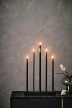 Julbelysning|Jotex HOLY Elljusstake Svart