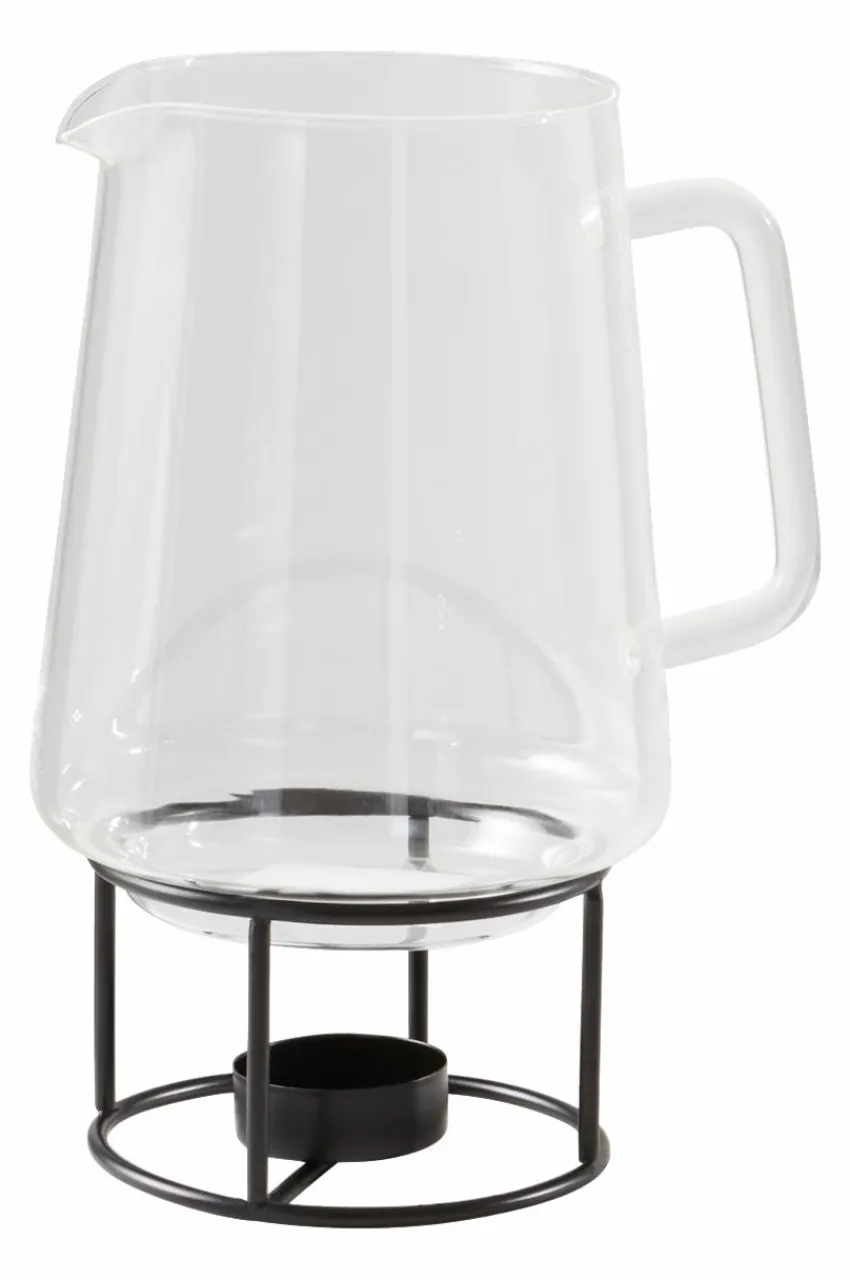 Juldukning|Glas|Jotex ILSE Glöggkaraff Transparent/svart