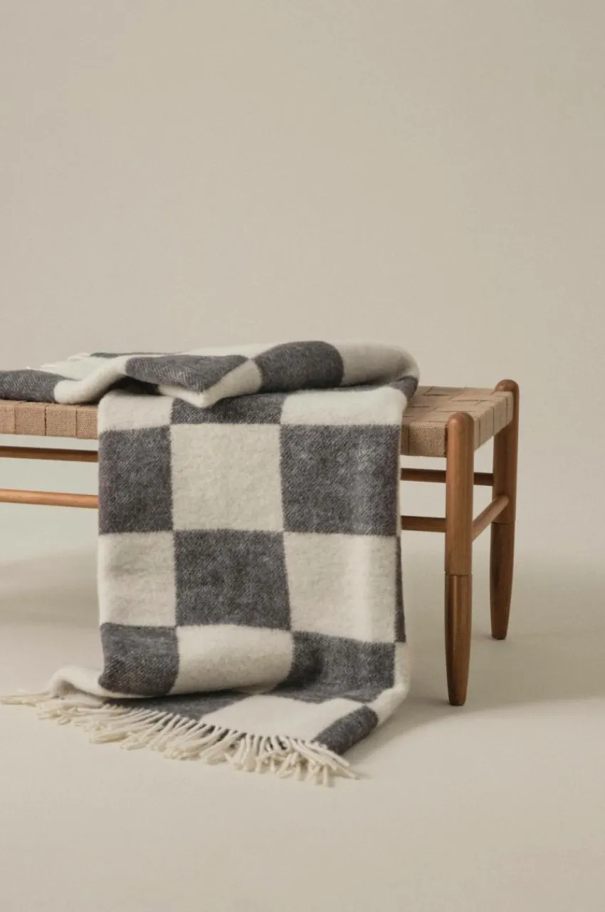 Plädar & Filtar|Jotex JEN Ullpläd Svart/vit