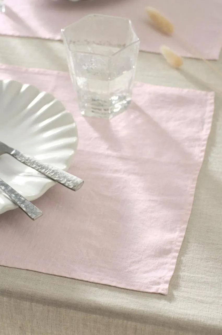 Bordstabletter|Jotex JONIE Bordstablett I Linne 4-pack Rosa