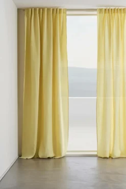Linnegardiner|Multifunktionsgardiner|Jotex JONIE Linnegardin 2-pack Gul