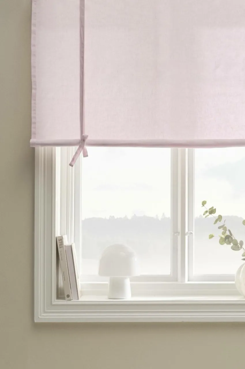 Hissgardiner|Linnegardiner|Jotex JONIE Roll Up-gardin I Linne Rosa