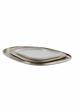 Brickor & Serveringsfat|Jotex JORDAN Serveringsfat 3-pack Vit/beige/silver