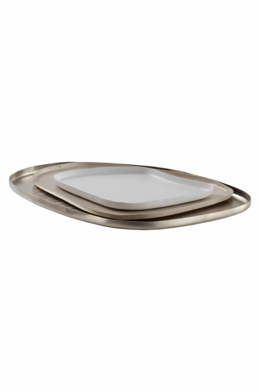 Brickor & Serveringsfat|Jotex JORDAN Serveringsfat 3-pack Vit/beige/silver
