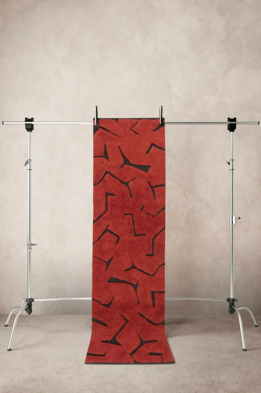 Bomulls- & Trasmattor|Jotex JUNIPER Bomullsmatta 70x250 Cm Rost/Svart