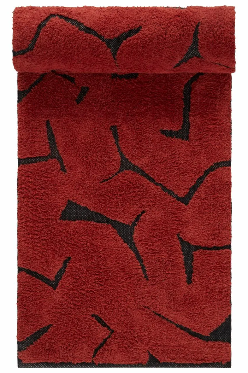 Bomulls- & Trasmattor|Jotex JUNIPER Bomullsmatta 70x250 Cm Rost/Svart