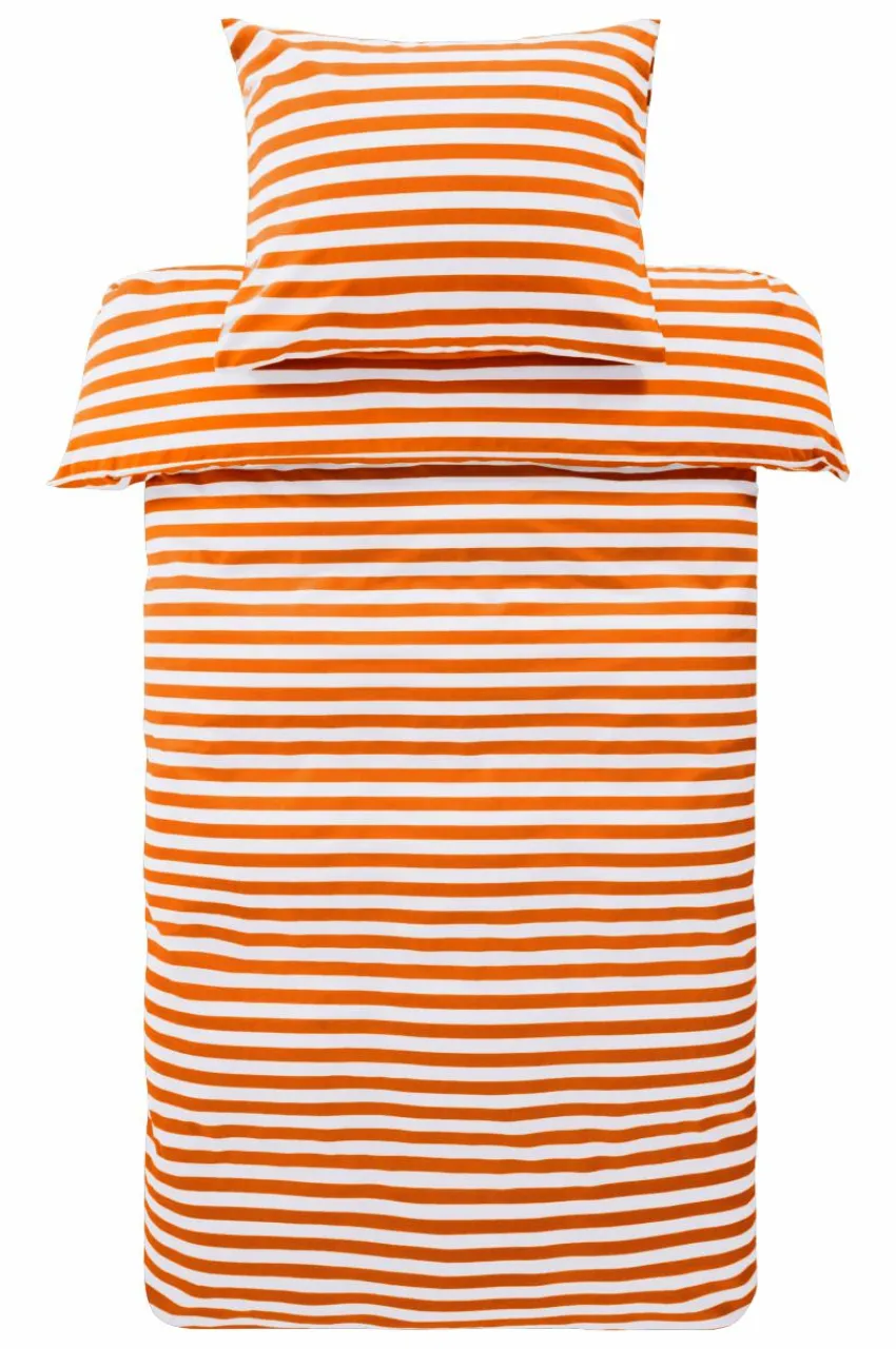 Påslakanset|Jotex KAYO Påslakanset Enkelsäng Orange/vit