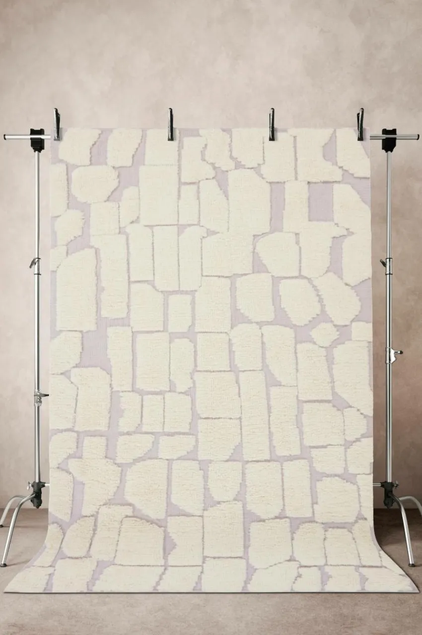 Ullmattor|Bomulls- & Trasmattor|Jotex KERRY Ull- Och Bomullsmatta 200x300 Cm Lila/Naturvit