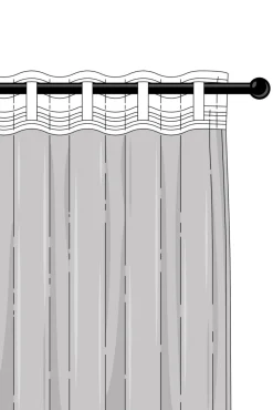 Linnegardiner|Multifunktionsgardiner|Jotex KIT Linnegardin 1 Längd Extra Bred Blå lavendel