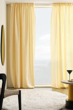 Linnegardiner|Multifunktionsgardiner|Jotex KIT Linnegardin 2-pack Mangogul