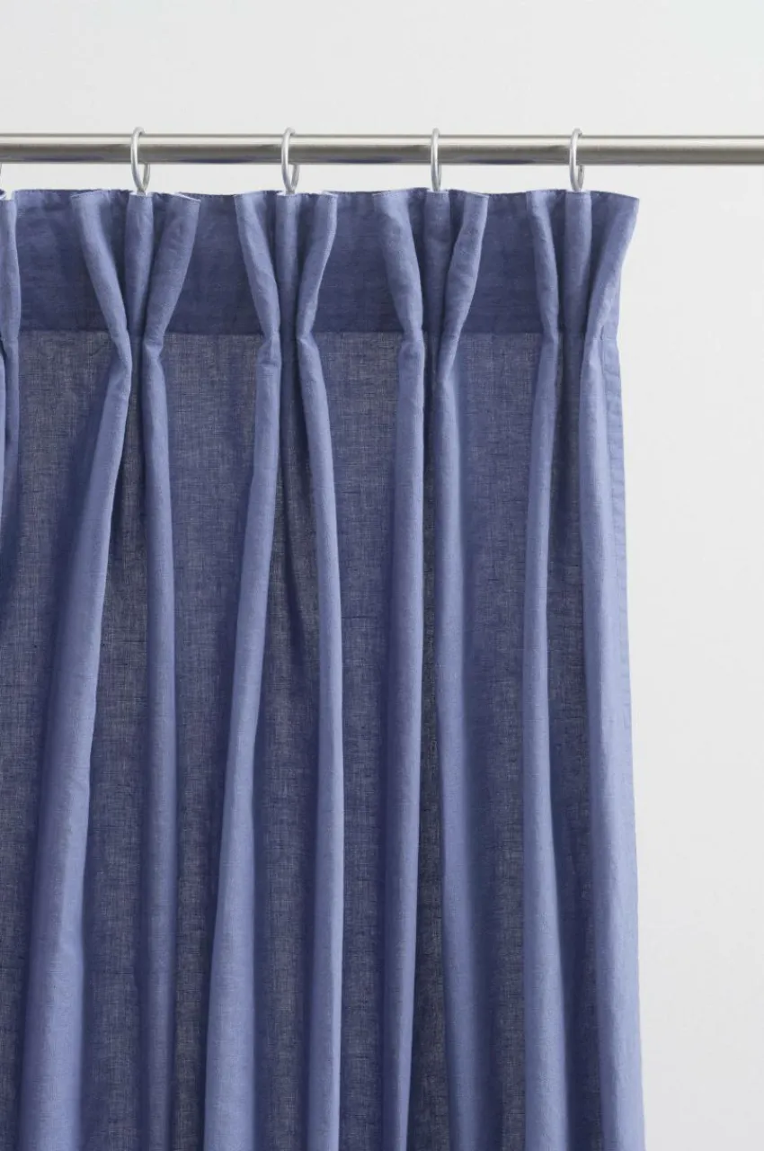 Linnegardiner|Multifunktionsgardiner|Jotex KIT Linnegardin 2-pack Blå lavendel