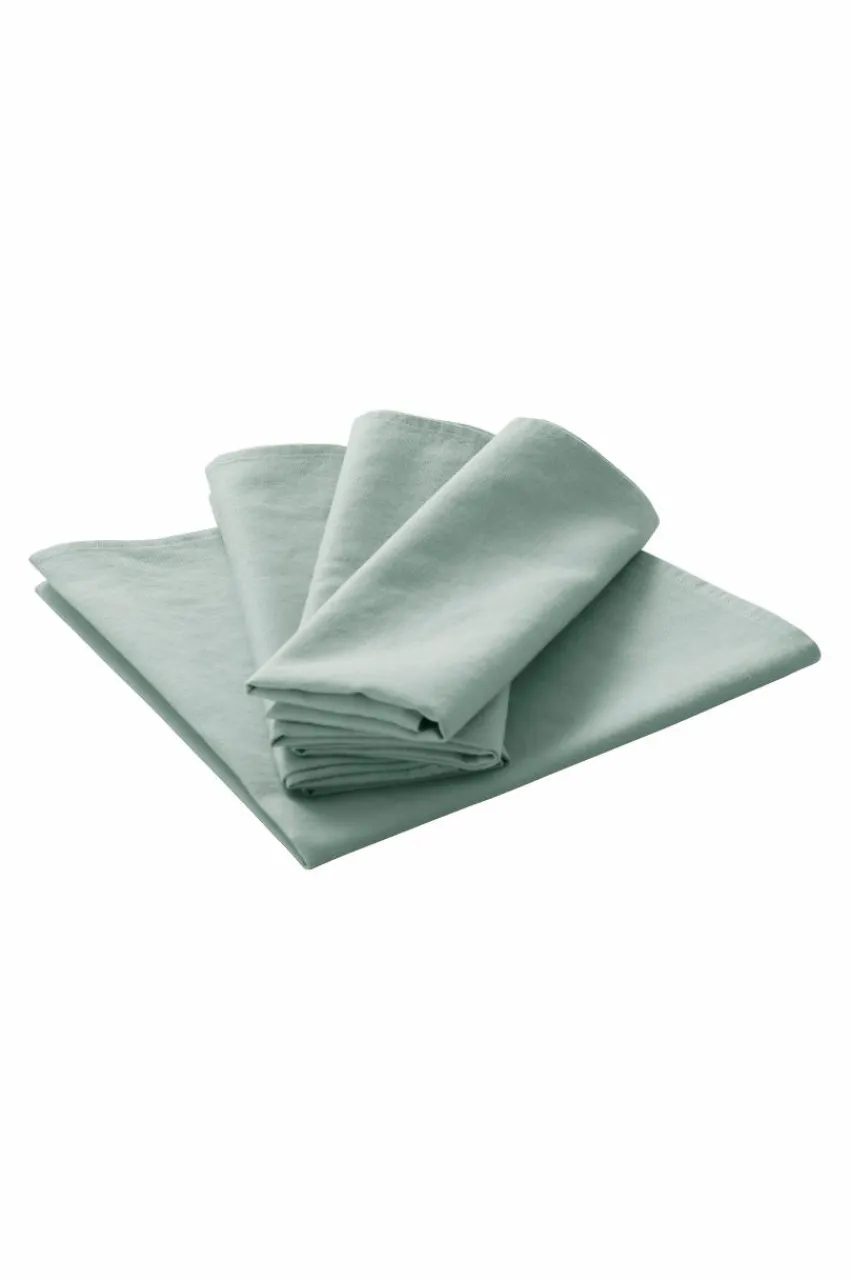 Servetter|Jotex KIT Linneservett 4-pack Ljus dimgrön
