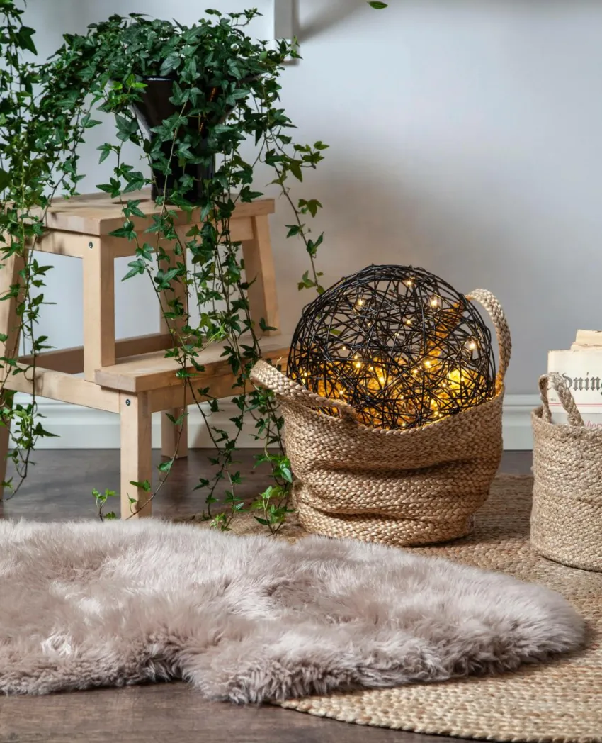 Julbelysning|Jotex Klot TRASSEL 37,5 Cm Svart