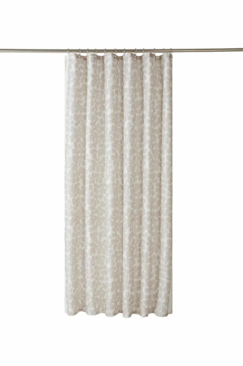 Duschdraperier|Jotex KNOTA Duschdraperi Beige/benvit