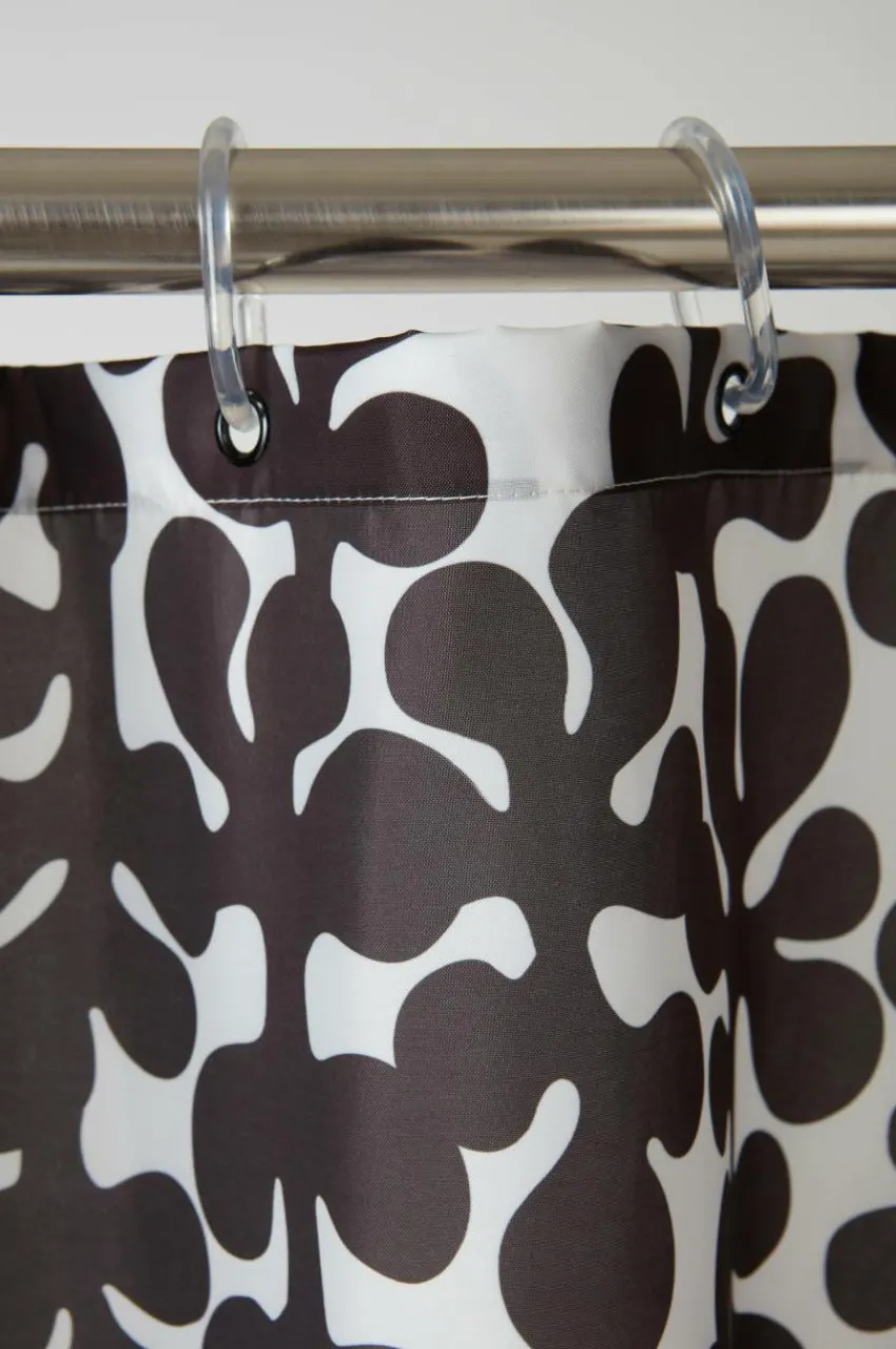 Duschdraperier|Jotex KNOTA Duschdraperi Svart/benvit