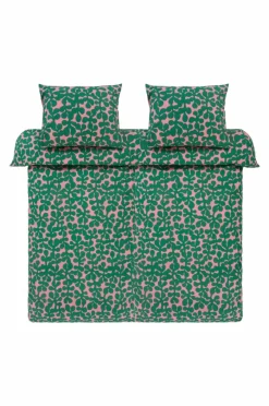 Påslakanset|Jotex KNOTA Påslakanset Dubbelsäng Ekologisk Rosa/grön