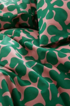 Påslakanset|Jotex KNOTA Påslakanset Dubbelsäng Ekologisk Rosa/grön