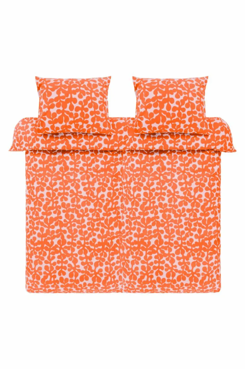 Påslakanset|Jotex KNOTA Påslakanset Dubbelsäng Ekologisk Persika/orange