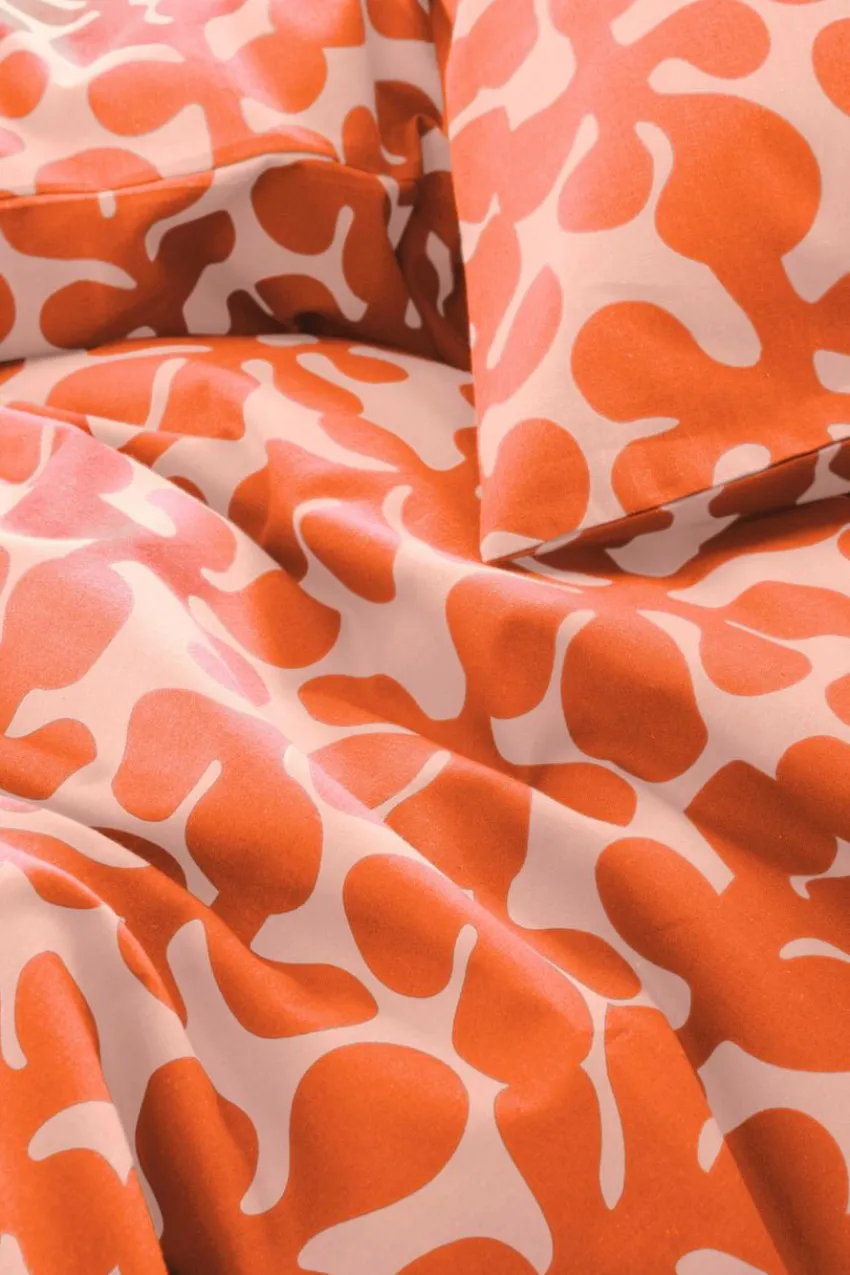 Påslakanset|Jotex KNOTA Påslakanset Dubbelsäng Ekologisk Persika/orange
