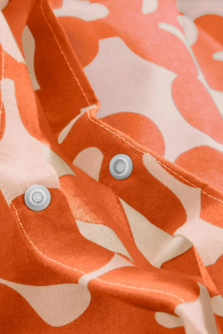 Påslakanset|Jotex KNOTA Påslakanset Dubbelsäng Ekologisk Persika/orange