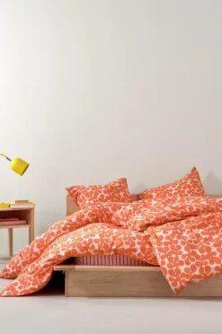Påslakanset|Jotex KNOTA Påslakanset Enkelsäng Ekologisk Persika/orange
