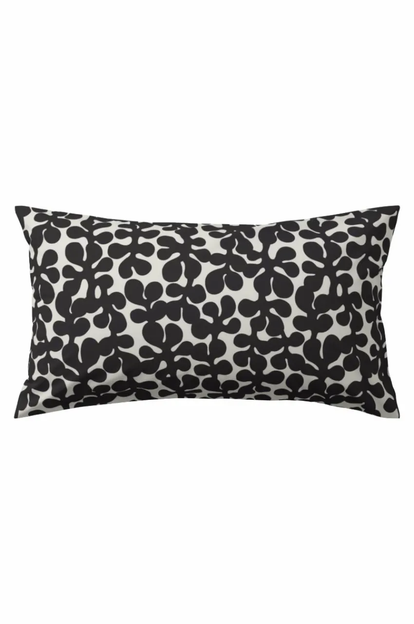 Örngott|Jotex KNOTA 90x50 Cm Ekologisk örngott Vit/svart