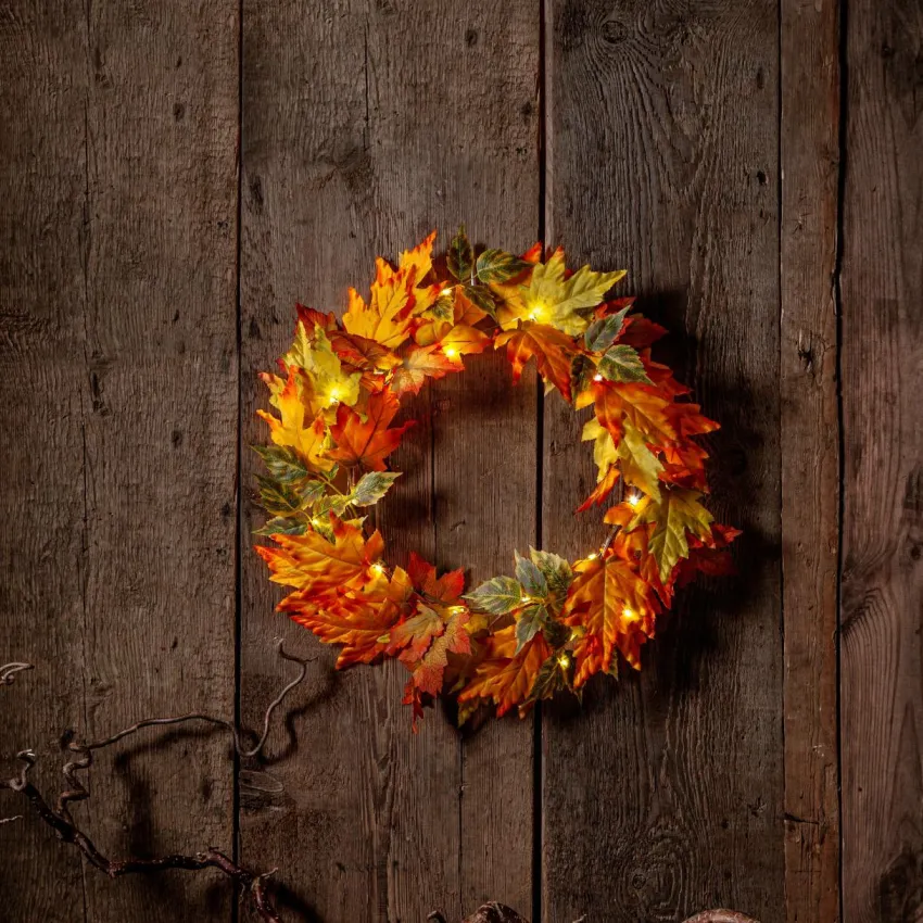 Utebelysning|Utebelysning|Jotex Krans Autumn 45 Cm Orange
