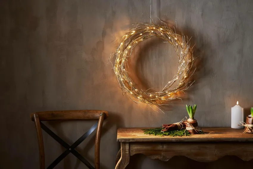 Julbelysning|Jotex Krans Fizzy Gold