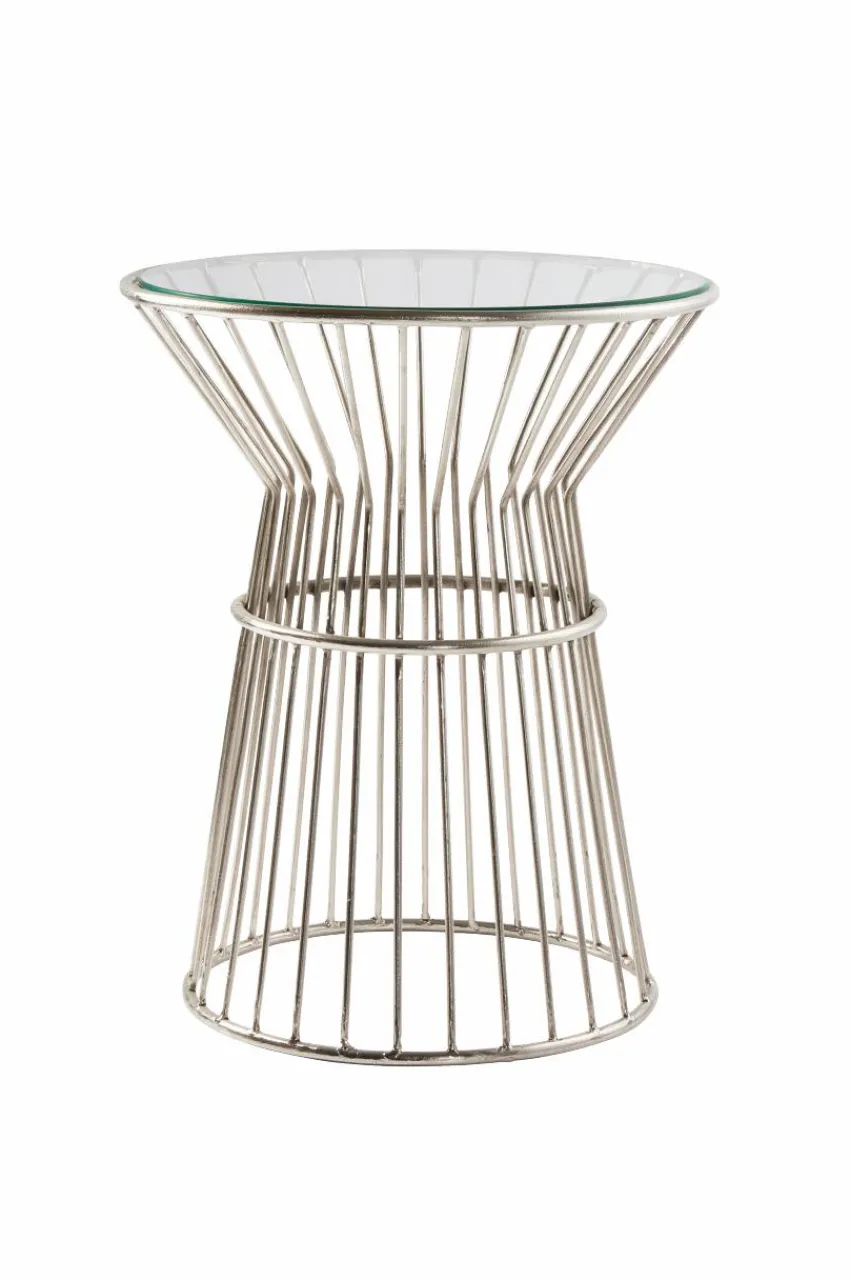 Bord|Jotex LARINO Sidobord ø 49 Cm Glas/krom