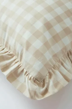 Örngott|Jotex LAUREN FRILL örngott Med Volang Ekologisk 90x50 Cm Beige/vit