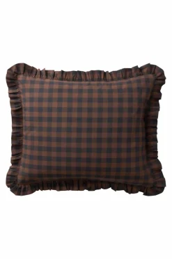 Örngott|Jotex LAUREN FRILL örngott Med Volang Ekologisk 60x50 Cm Brun/svart