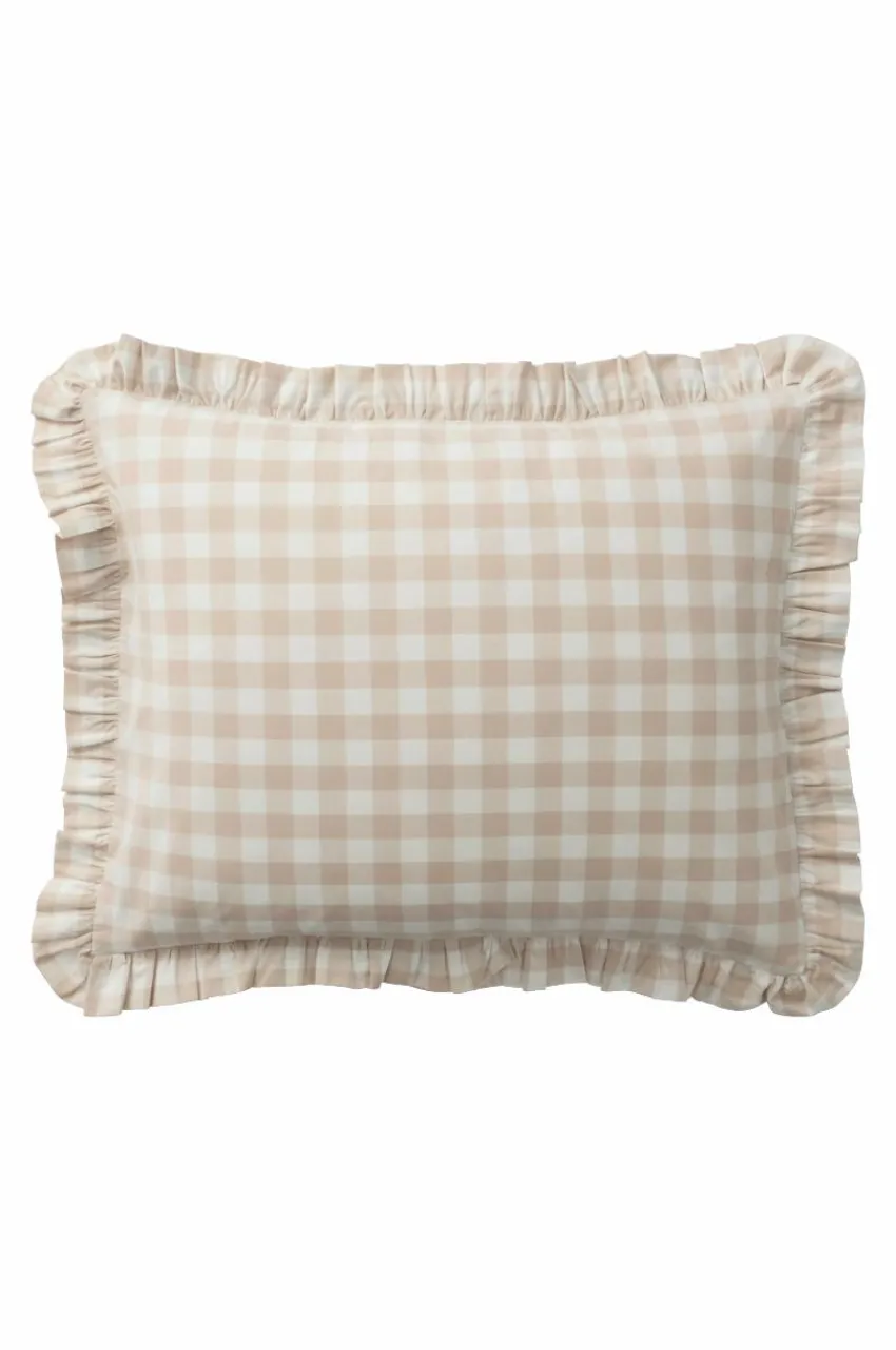 Örngott|Jotex LAUREN FRILL örngott Med Volang Ekologisk 60x50 Cm Beige/vit
