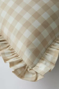 Örngott|Jotex LAUREN FRILL örngott Med Volang Ekologisk 60x50 Cm Beige/vit