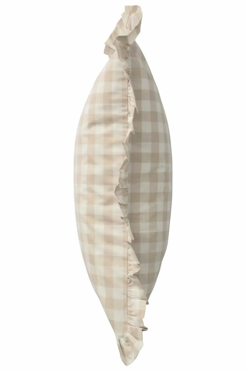 Örngott|Jotex LAUREN FRILL örngott Med Volang Ekologisk 60x50 Cm Beige/vit