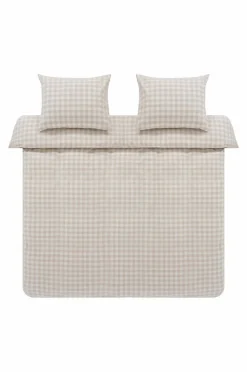 Påslakanset|Jotex LAUREN Påslakanset Dubbelsäng Ekologisk Beige/vit