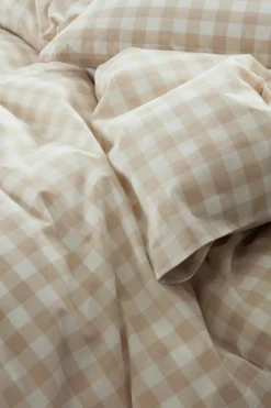 Påslakanset|Jotex LAUREN Påslakanset Dubbelsäng Ekologisk Beige/vit
